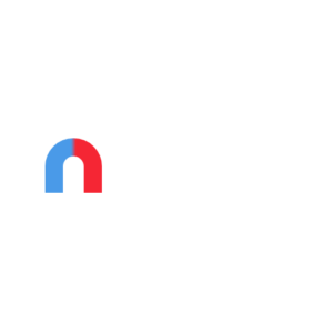 โลโก้ Your News Magnet สีขาว